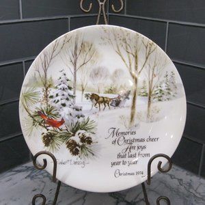 1974 Robert Laessig Winterscene Collector Plate